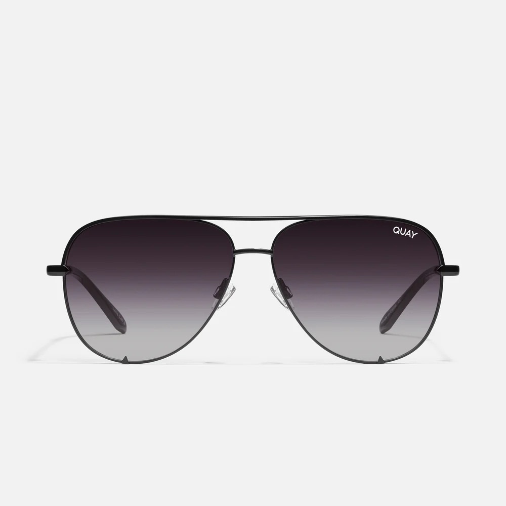 Quay Australia Black Aviator Sunglasses Double Bridge